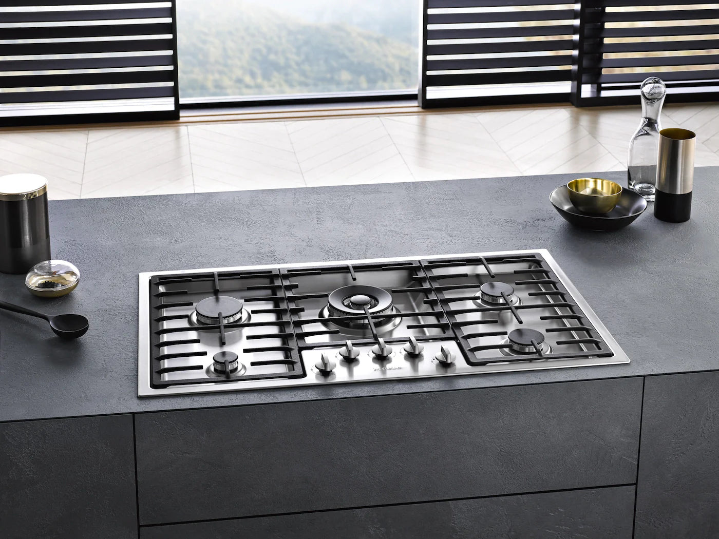 Газовая варочная панель KM 2356-1 нержавеющая сталь