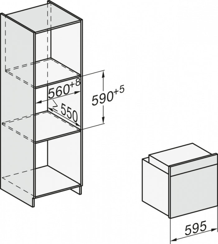 Духовой шкаф H7860BPX черный обсидиан (без ручки)