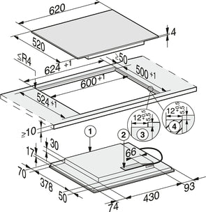 Индукционная варочная панель KM7564 FL Miele чёрный