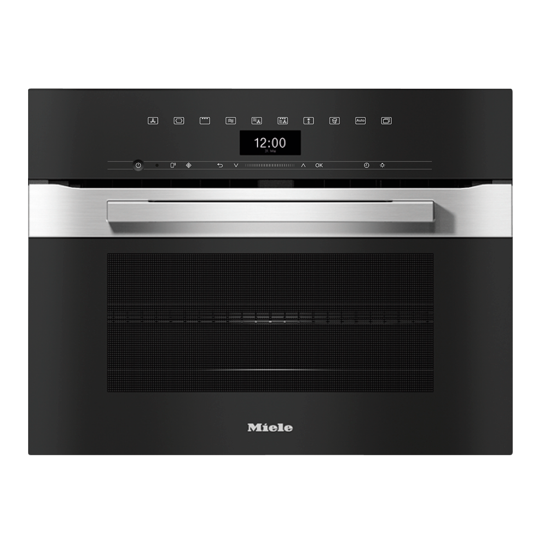 Компактный духовой шкаф Miele H7440BM с СВЧ сталь