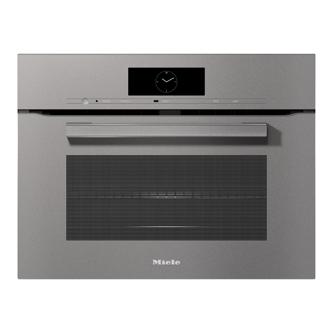 Компактный духовой шкаф Miele H7840BM с СВЧ графитовый серый