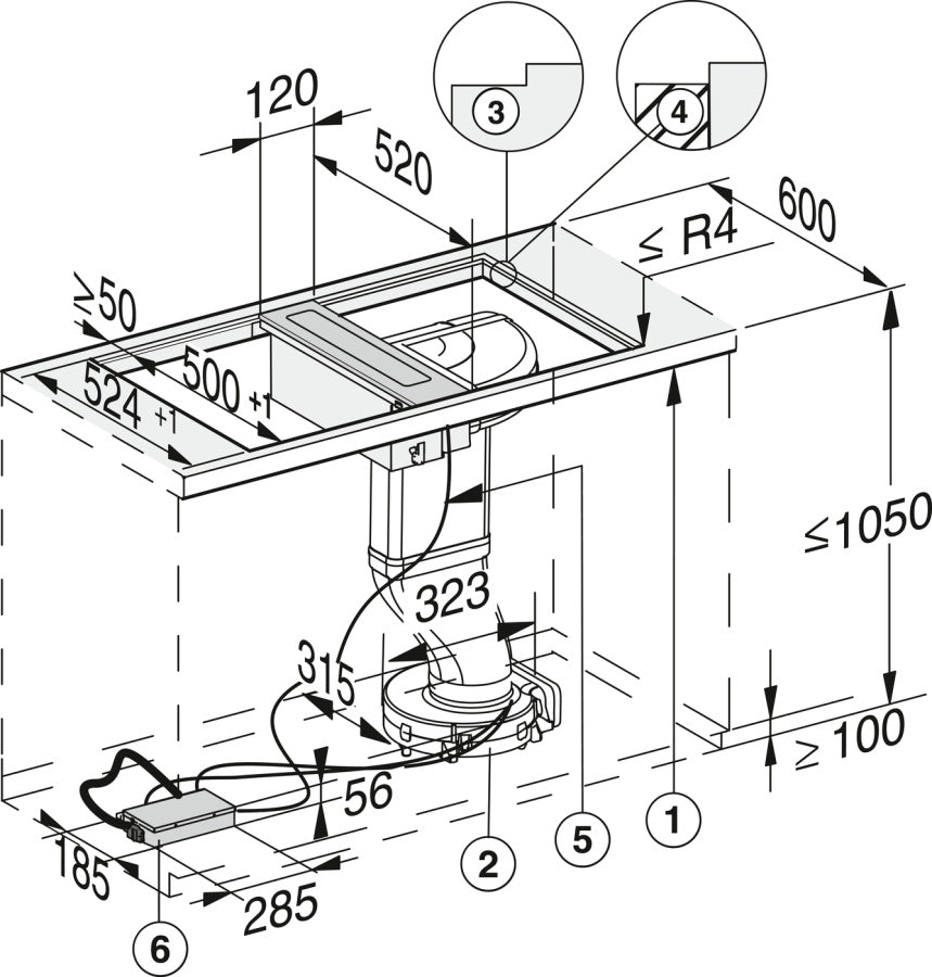 Панель комби (вытяжка) Miele CSDA7001 FL